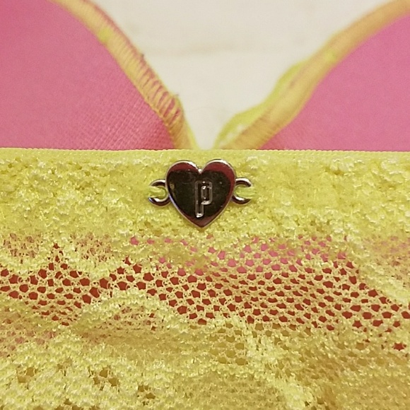 PINK Cutest ever yellow and pink sports bra! - Picture 3 of 4